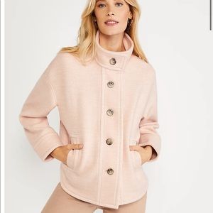 NWT ann Taylor herringbone funnel neck coat